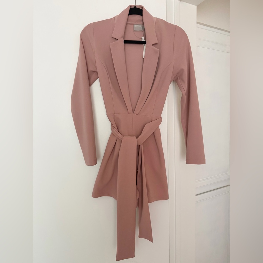 NWT ASOS mauve blazer tie romper